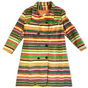 Bus Stop 60s Vintage Striped Coat